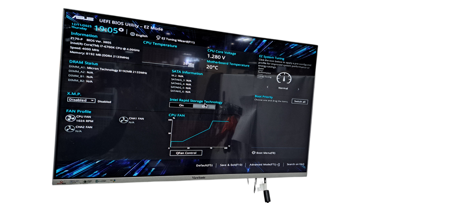 ASUS Z170-P Motherboard W/ i7-6700K CPU|4GB DDR4 RAM|No Shield/Plate