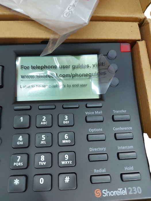 Lot 2x Shoretel 230G Gigabit IP Phone (10268) Black