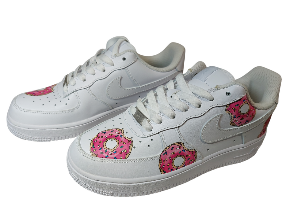 Custom Nike Air Force One Drip Pink Donut AF1 US Size 6  07/08/2019 =
