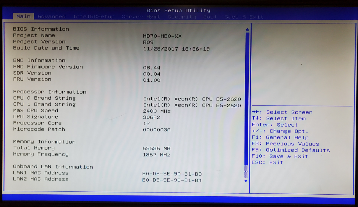 Datto S3E6000 2U 2x Xeon E5-2620 v3 64GB DDR4 - No HDD
