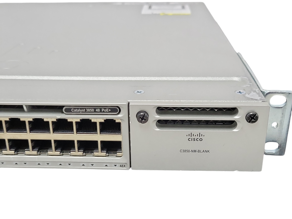 Cisco WS-C3850-48P-S V07 48-Port Gigabit PoE+ Switch w/ 1x PSU Q_