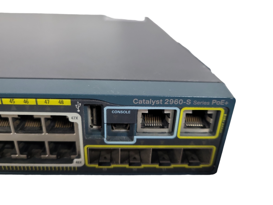 Cisco WS-C2960S-48FPS-L V04 | 48 Port Gigabit PoE+ 740W Switch + Stack Mod !