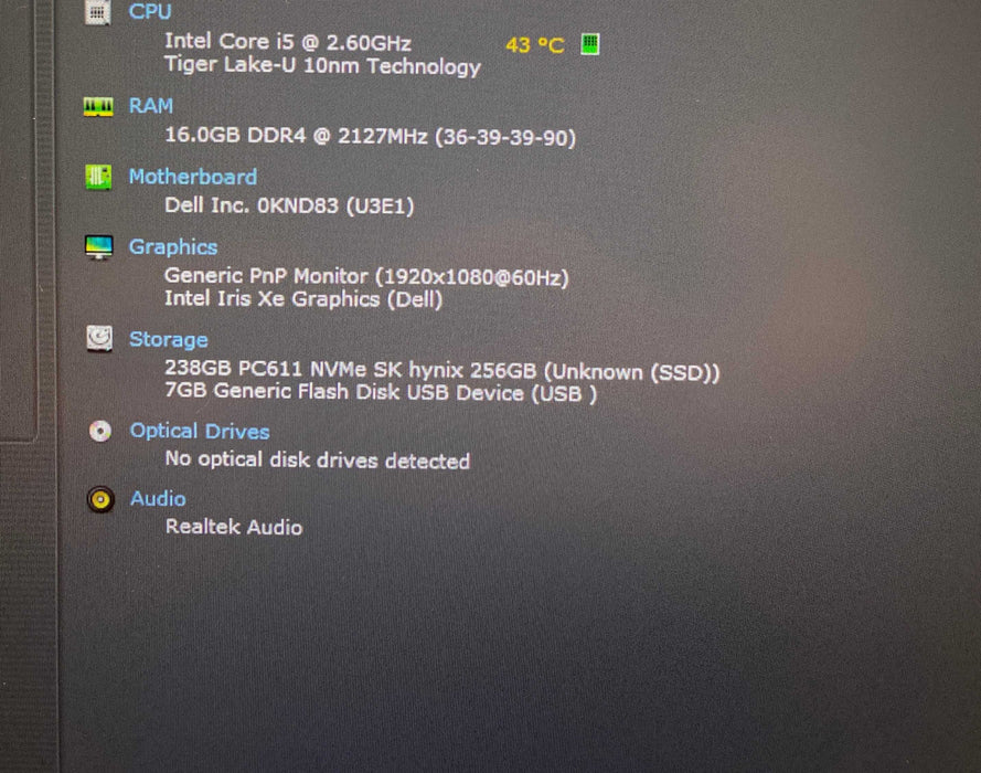 Dell Latitude 7420 TOUCH Core i5-1145G7@2.60GHz 16GB RAM 256GB SSD  Lap200