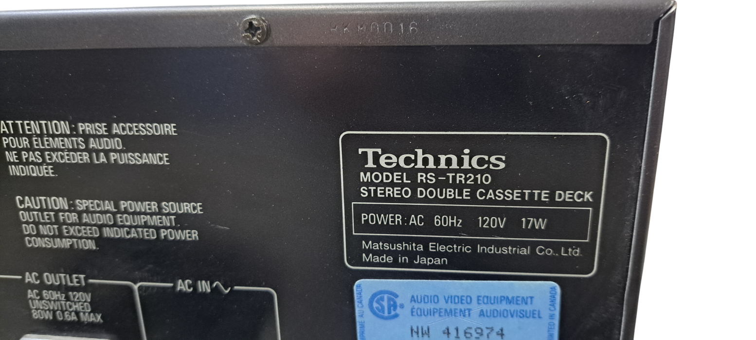 Vintage Technics RS-TR210 Stereo Double Cassette Deck | READ