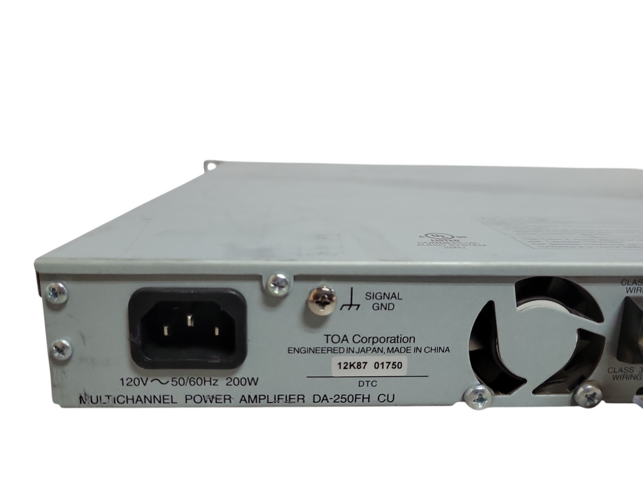 TOA multiChannel power Amplifier DA-250FH, READ _