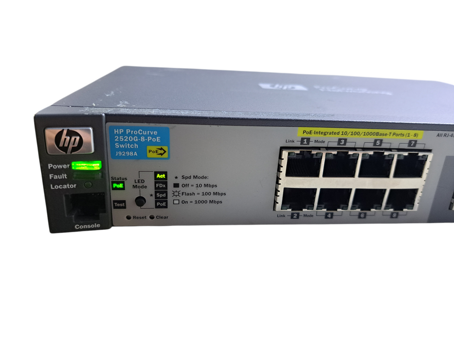 HP ProCurve 2520G-8-PoE J9298A | 8-Port Gigabit PoE Network