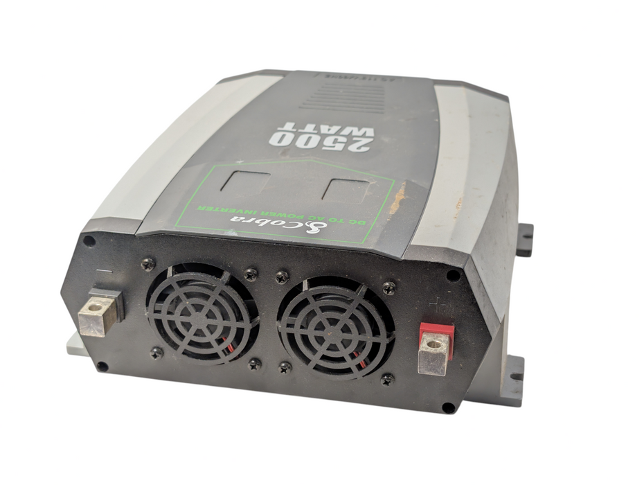 Cobra CPI-2590-CPL 12V DC to AC 115V 60Hz Power Inverter 2500W 5KW Peak -