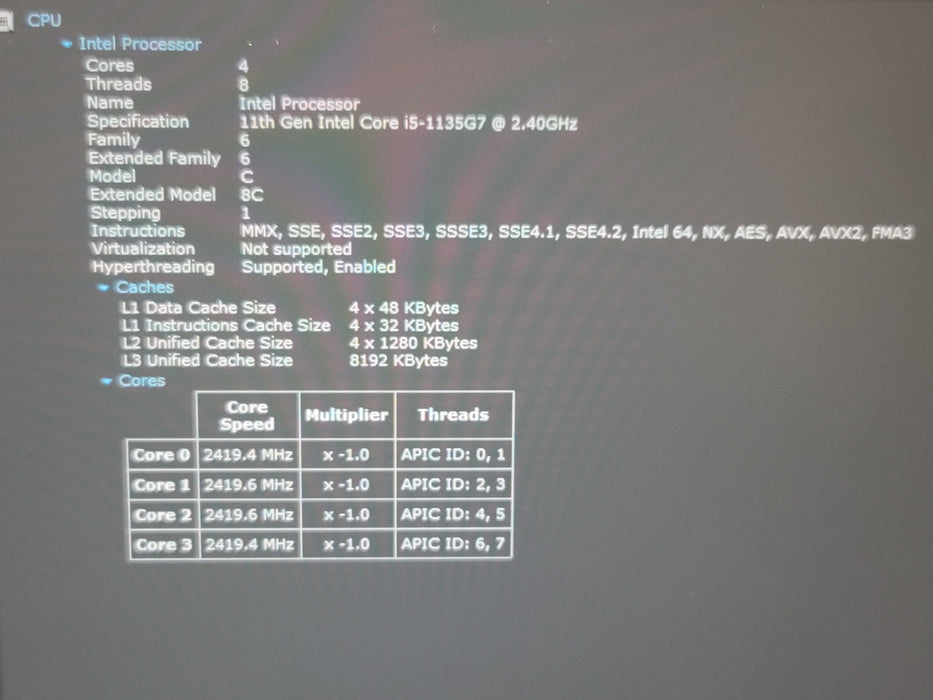 HP EliteBook 840 G8 i5-1135G7 16GB DDR4 256GB SSD FOR PARTS/REPAIR β Lap200