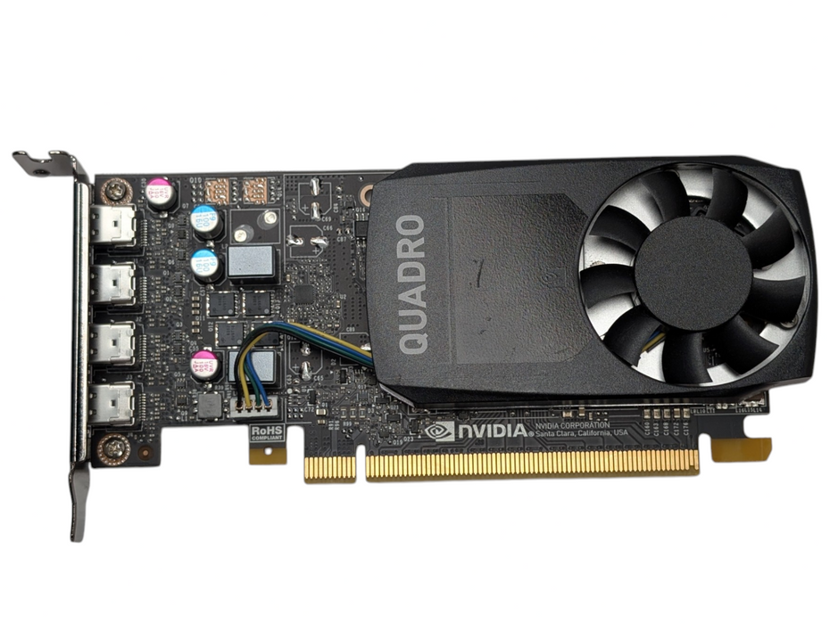 NVIDIA Quadro P1000 4GB Low Profile Graphics Card 4 mini DP