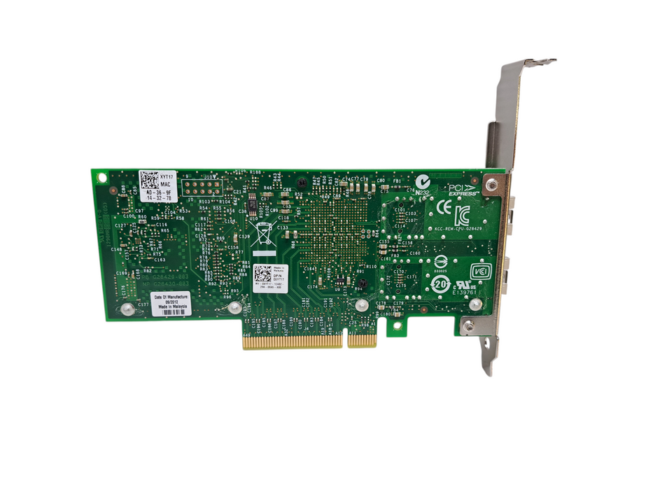 Dell X520-DA2 Dual Port 10G SFP+ High Profile PCIe Network Adapter | 0XYT17 Q)