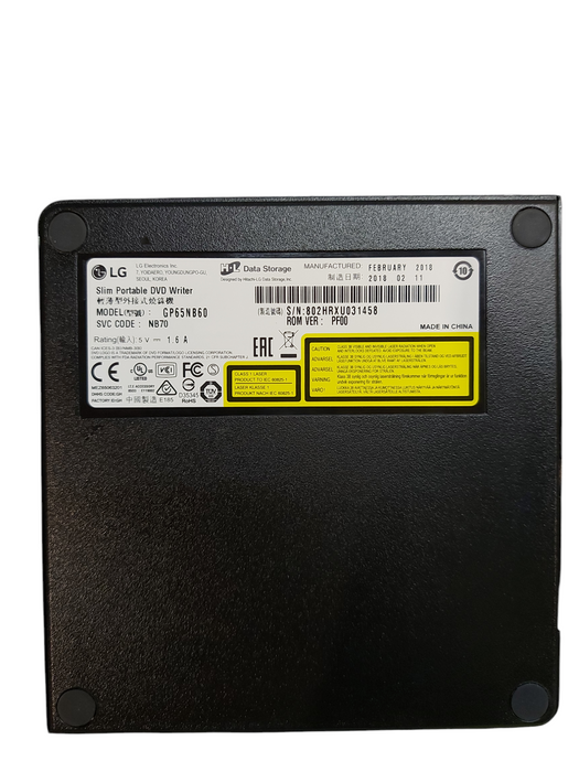 LG Ultra Slim Portable DVD Writer Compatible w/ Windows & Mac GP65NB60