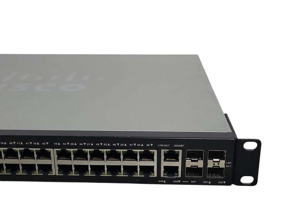 Cisco SG350-52P 52 Port Gigabit PoE Managed Switch w/ Rack Ears _