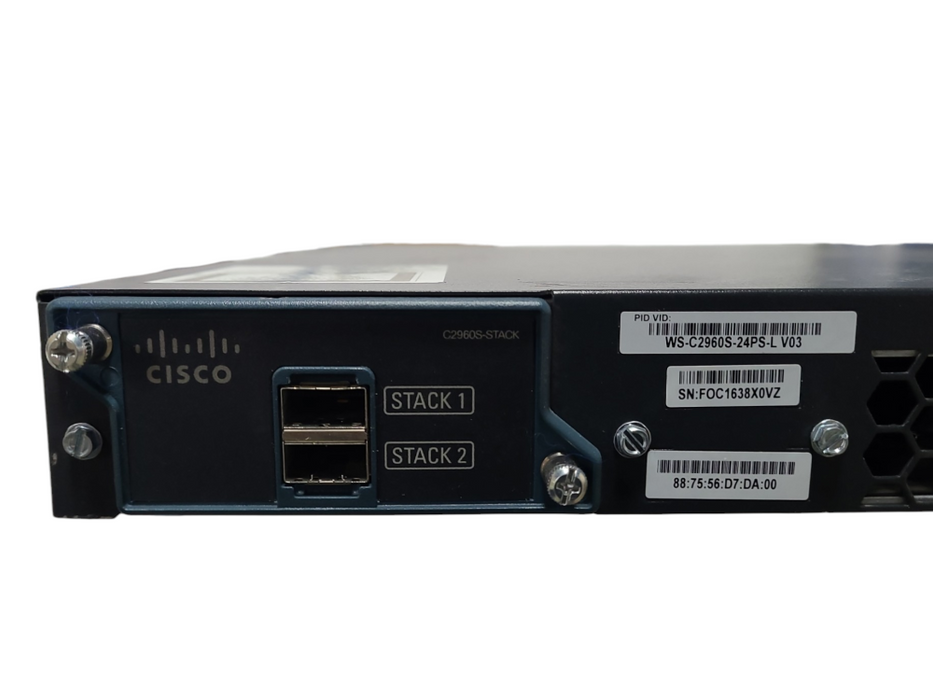 Cisco WS-C2960S-24PS-L 24 Port Gigabit PoE+ managed Switch