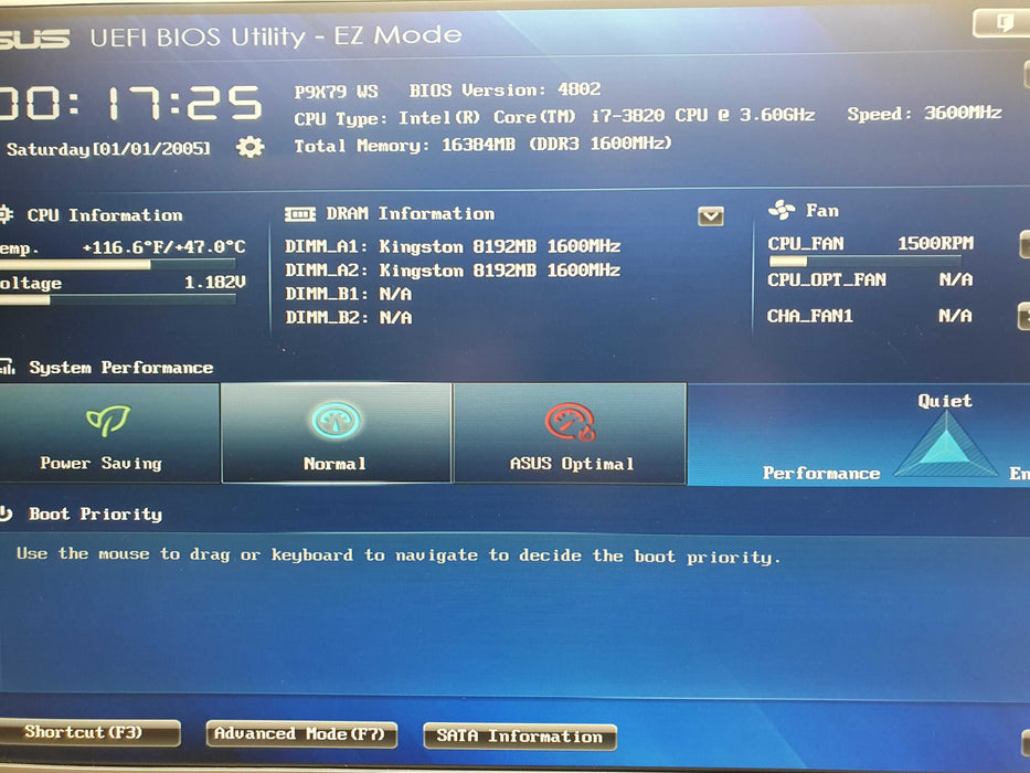 ASUS P9X79 WS LGA2011 | i7-3820 @ 3.6GHz | 16GB DDR3 | w/ I/O Shield