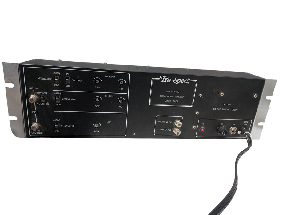 Tru Spec UHF/VHF/FM Distributer Amplifier Model: TA-52 Rack Mountable =