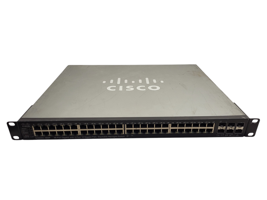 CISCO SG500X-48MP-K9 48 Port 6 SFPs 10GbePoE Stackable Managed Switch READ $