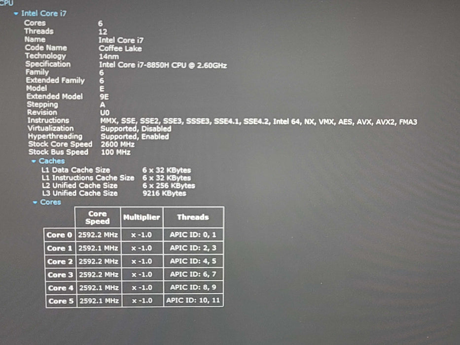 Dell Precision 5530 i7-8850H 16GB DDR4 Quadro P1000 256GB SSD  β Lap200