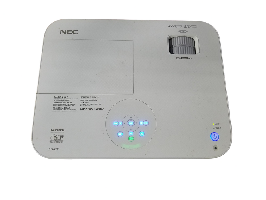 NEC NP-M363X 3600 Lumen HDMI Projector 1024 x 768 / 394 Lamp Hours