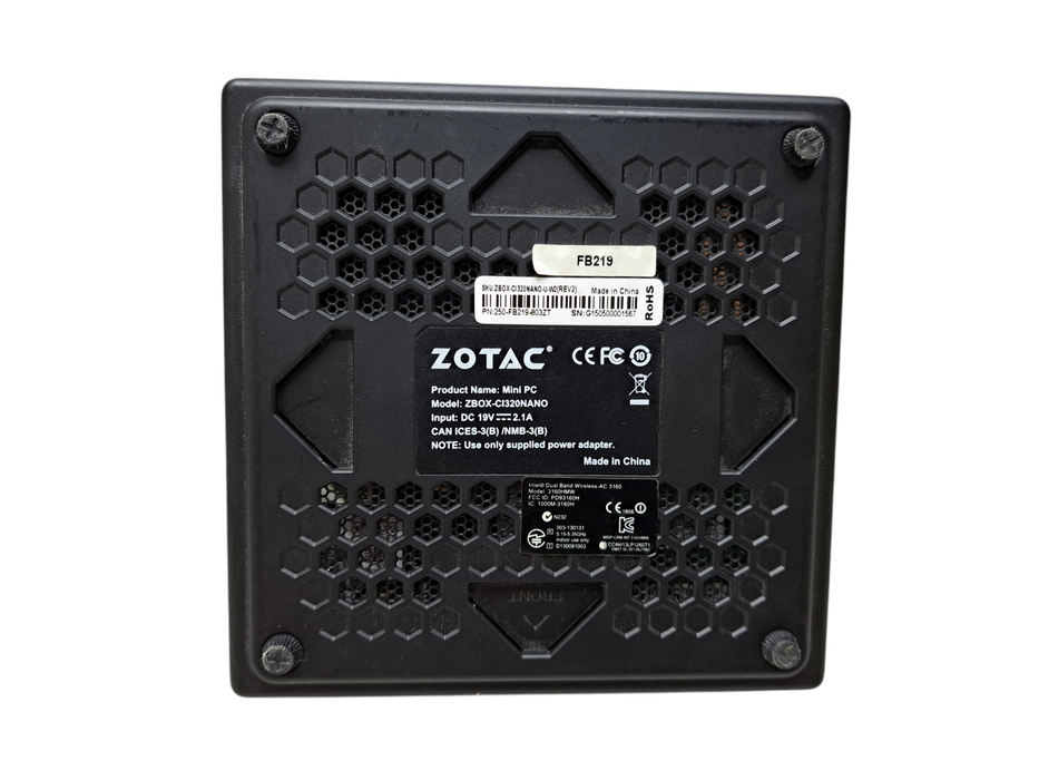 ZOTAC ZBOX-CI320NANO PC | Celeron N2930 @1.80GHz, 2GB Ram, No HDD