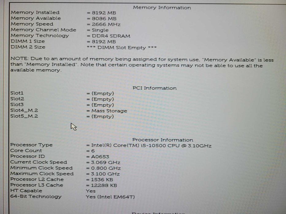 Dell OptiPlex 3080 SFF, i5-10505 3.20GHz, 8GB DDR4, 256GB NVMe !