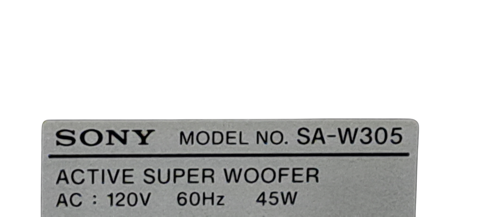 Sony 5.1 Speaker Set: SA-W305 Subwoofer,SS-CN150 Center,4xSS-V150 Speakers