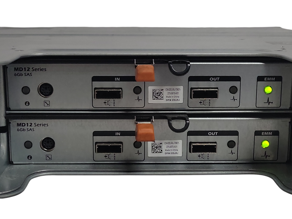 Dell PowerVault MD1200 E03J Storage W/ 2x 600W PSU + 2x MD12 Module  _