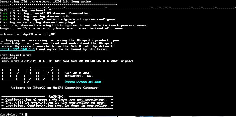 Ubiquiti Networks UniFi USG Security Gateway | Factory Reset )