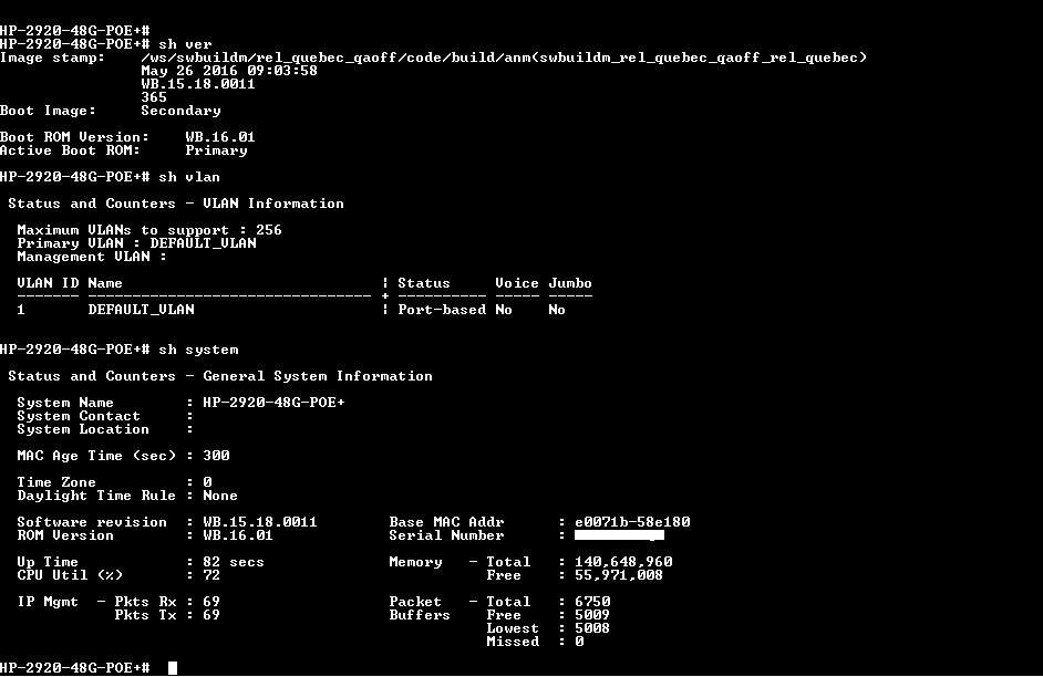 HP Aruba 2920-48G PoE+ 48-Port Gigabit Network Switch J9729A