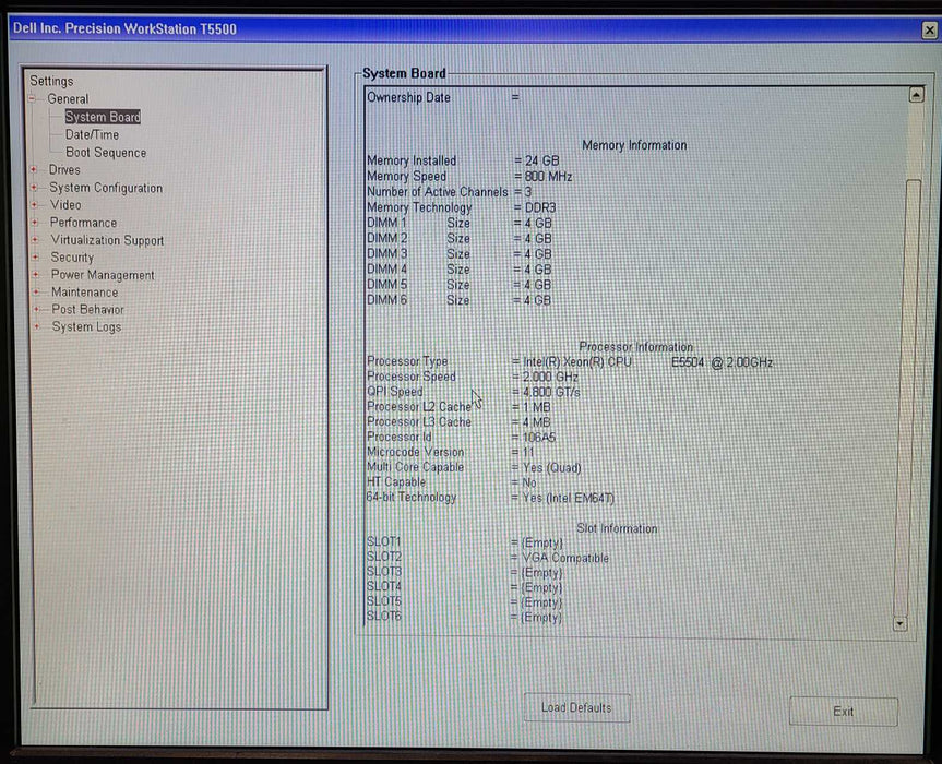 Dell Precision T5500 Workstation, Xeon E5504 2.00GHz, 24GB RAM, Quadro FX1800
