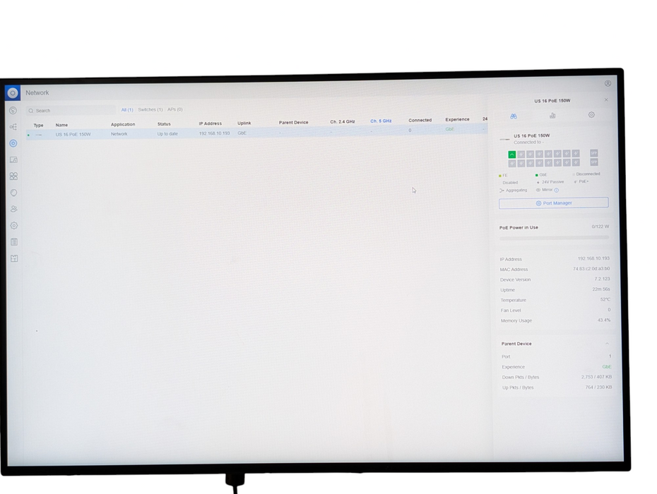 Ubiquiti UniFi Switch 16 150W US-16-150W 24 Port Gigabit PoE switch  -