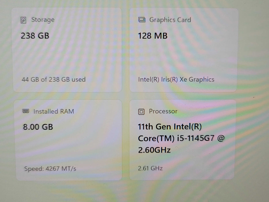 Microsoft Surface Pro 8 1983 i5-1145G7 8GB RAM 256GB NVMe β Lap200