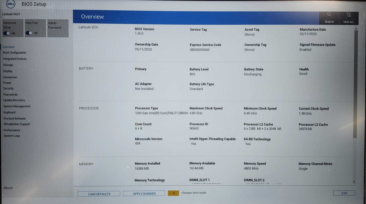 Dell Latitude 5531 Touch, i7-12800H, 16GB DDR5, 256GB SSD, GeForce MX550  Lap200