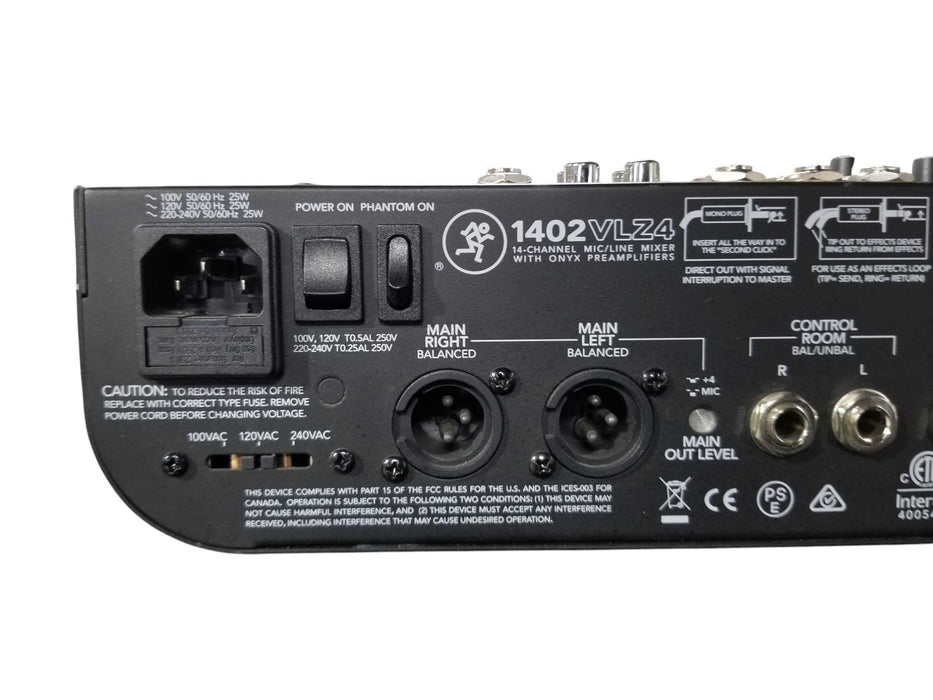 Mackie 1402VLZ4 14-Channel MIC/LINE Mixer w/ Onyx Preamplifiers