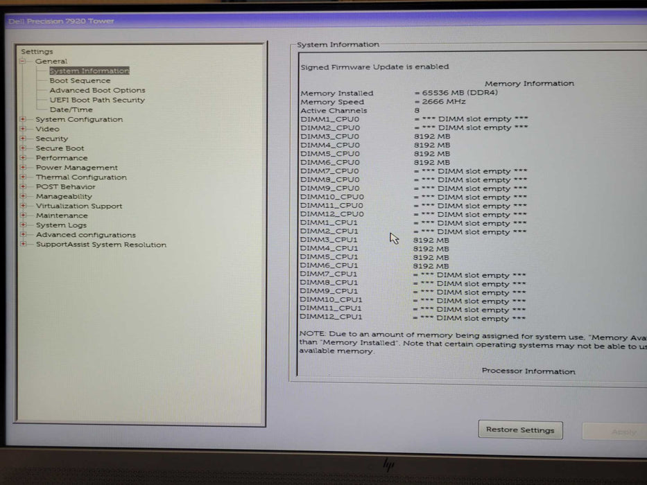 Dell 7920 2x Xeon Gold 6132 64GB DDR4 480GB SSD+8TB HDD 1400W RTX2060, SEE _