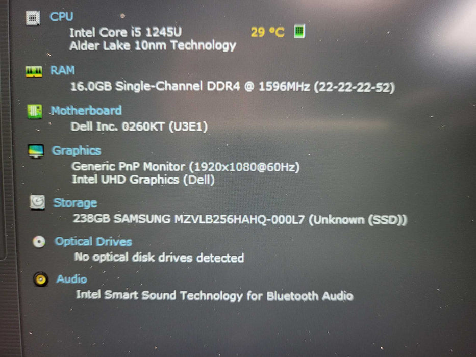 Dell Latitude 5430 i5-1235U 16GB RAM 256GB NVMe Q$ Lap200