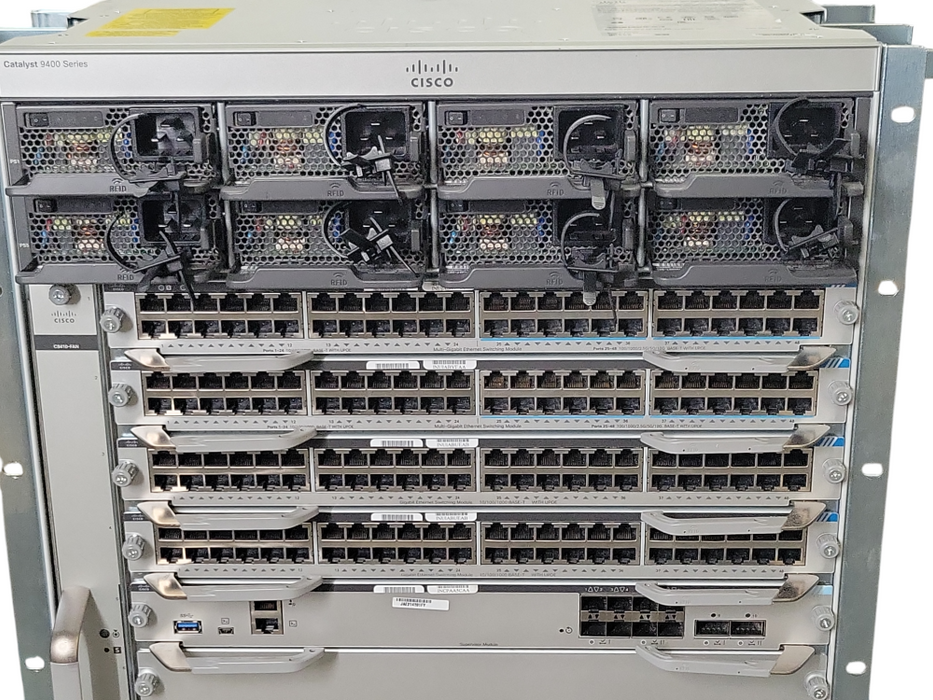 Cisco Catalyst C9410R 1x C9400-SUP-1, 2x C9400-LC-48UX, 2x C9400-LC-48U _