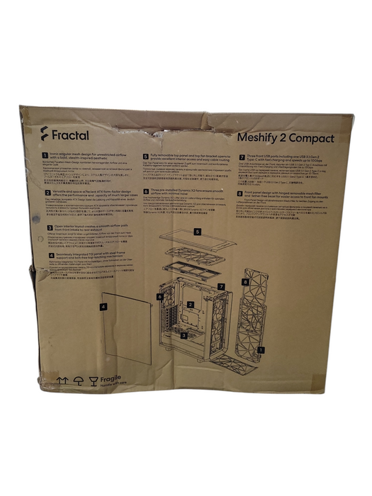 Fractal Design Meshify 2 Compact ATX High-Airflow TG Mid Tower Case !