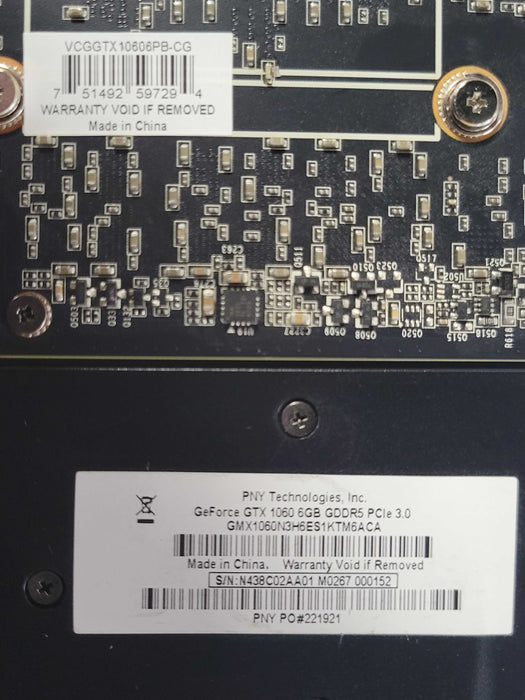 PNY GeForce GTX 1060 6GB GDDR5 PCIe 3.0 Graphics card _
