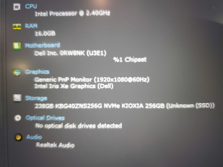 Dell Latitude 5520 Core i5-1135G7@2.40GHz 16GB RAM 256GB SSD  Lap200