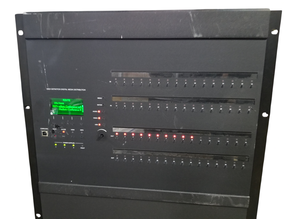 Crestron DM-MD32X32-RPS Digital Media Switcher with 27 Modules *READ*