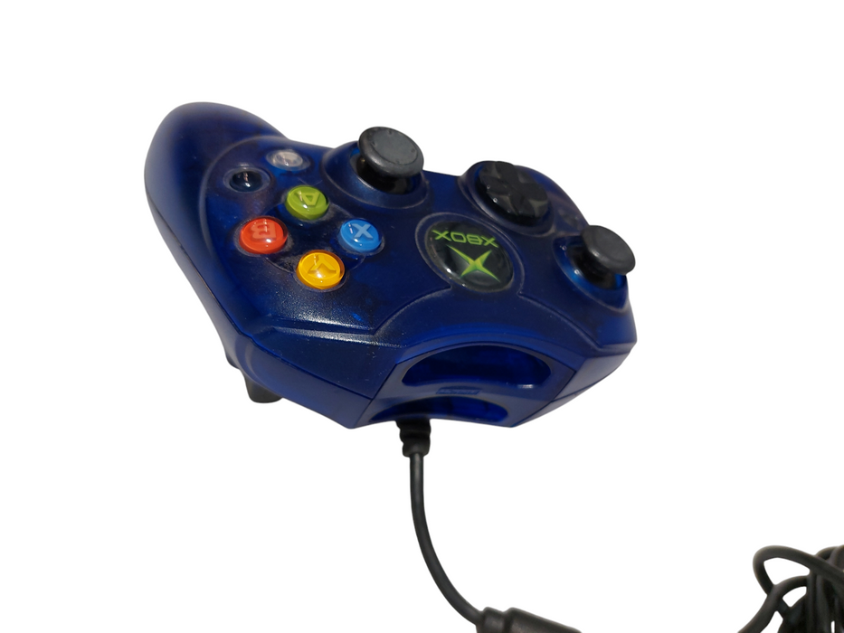 Microsoft Xbox Original OEM Blue Controller Wired PN: X09-64241 =