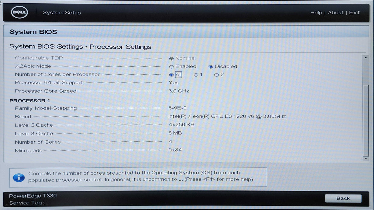 Dell PE T330 8x3.5", Xeon E3-1220v6, 16GB DDR4, No RAID & HDD, 350W