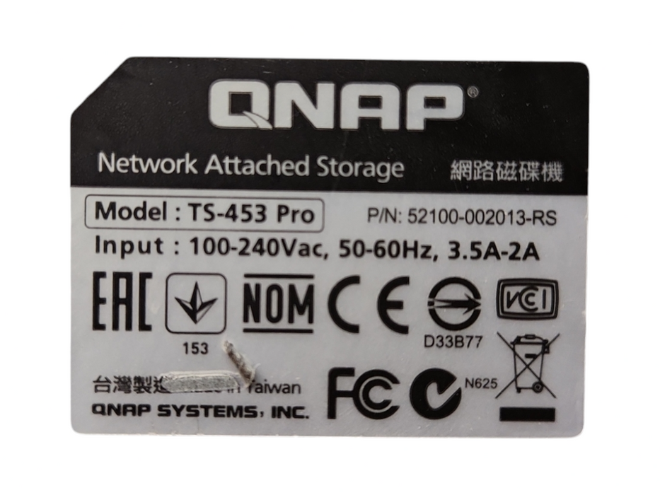 QNAP TS-453 Pro 4-Bay NAS, No Caddies & HDD, READ