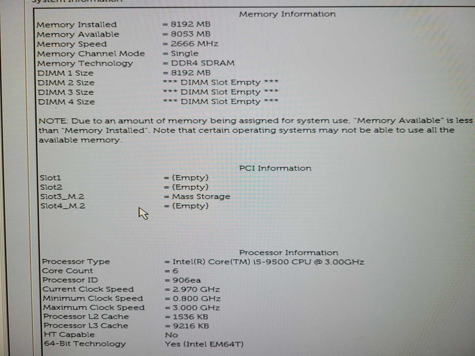 DELL Precision 3431 i5-9500 @ 3.00Ghz | 8GB RAM | 256GB NVMe !