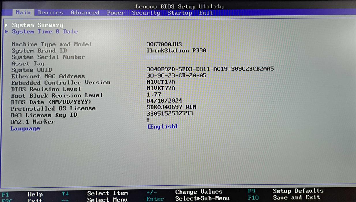 Lenovo ThinkStation P330 SFF | i7-8700 @3.20GHz, 16GB DDR4, 256GB NVMe )