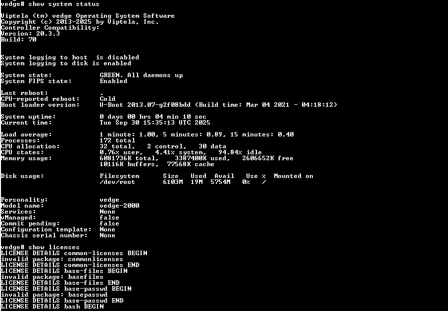 Cisco vEdge 2000 Gigabit SDWAN Router VEDGE-2000-AC-K9