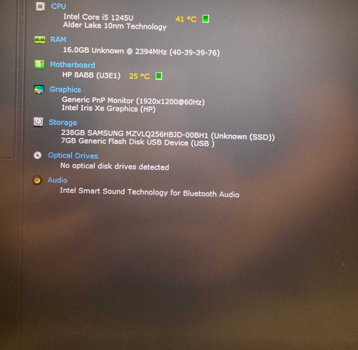 HP EliteBook 840 14 G9 Core i5-1245U@1.60GH 16GB RAM 256GB SSD  Lap200