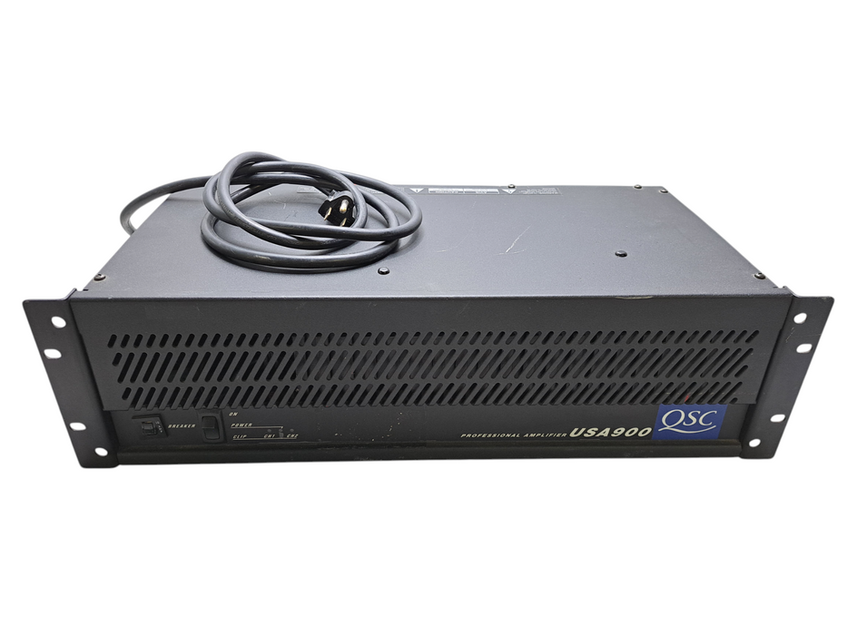 QSC USA 900 USA900 Pro Power Amplifier w/ Rack Mount Ears *READ* )