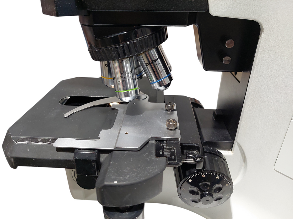 Olympus BX45 Microscope Model: BX45TF With 5 Objective Lens  =