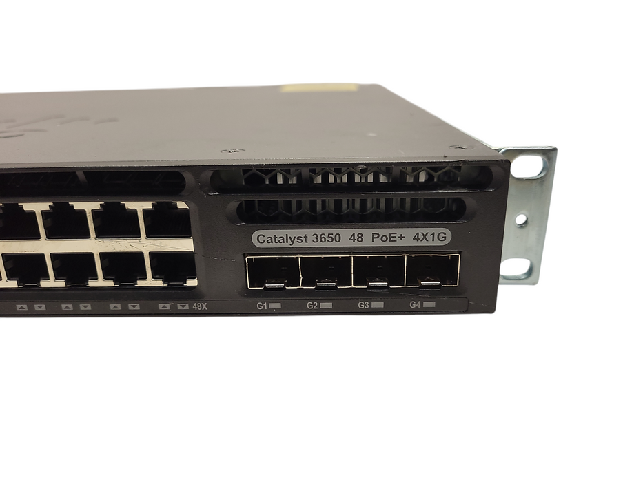 Cisco WS-C3650-48PS-S | 48-Port Gigabit PoE+, 4x SFP Switch | 1x 640W PSU Q$